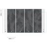 Charcoal abstract wall mural with circular brushstrokes · Khroma Poémas DG4CHA1051-1054