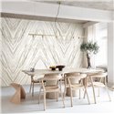 Bookmatched marble-vein wall mural in pale tones · Khroma Caldera DGCAL2021-2022