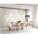 Bookmatched marble-vein wall mural in pale tones · Khroma Caldera DGCAL2021-2022