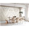 Bookmatched marble-vein wall mural in pale tones · Khroma Caldera DGCAL2021-2022