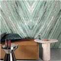 Green marble chevron wall mural with veining · Khroma Caldera DGCAL2071-2072