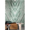 Green marble chevron wall mural with veining · Khroma Caldera DGCAL2071-2072