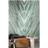 Green marble chevron wall mural with veining · Khroma Caldera DGCAL2071-2072