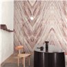Pink marble chevron wall mural