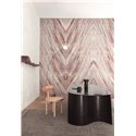 Pink marble chevron wall mural · Khroma Caldera DGCAL2081-2082