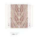 Wandbild mit rosafarbener Marmor-Chevron-Optik · Khroma Caldera DGCAL2081-2082