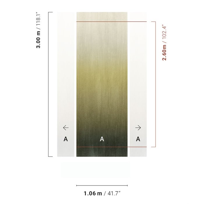 Mural panoramique dégradé vert olive et pétrole · Khroma Caldera DGCAL3061