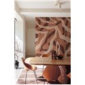 Mural de pared abstracto con vetas ondulantes · Khroma Caldera DGCAL4031-4032