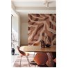 Abstract woodgrain wall mural with flowing bands · Khroma Caldera DGCAL4031-4032