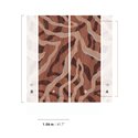 Abstract woodgrain wall mural with flowing bands · Khroma Caldera DGCAL4031-4032