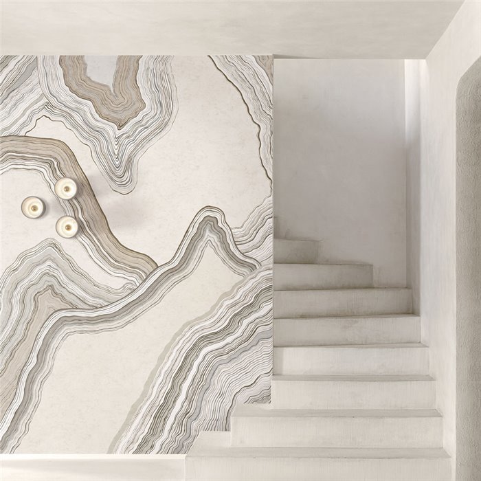 Abstract topographic line wall mural · Khroma Erosion DGERO1021-1023