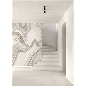 Mural panoramique abstrait aux lignes topographiques 2