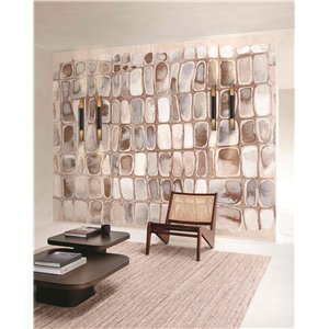 Abstraktes Wandbild mit aquarelliertem Mosaik 2