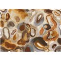 Abstract wall mural with rust mineral forms · Khroma Erosion DGERO3011-3014