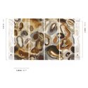 Abstract wall mural with rust mineral forms · Khroma Erosion DGERO3011-3014