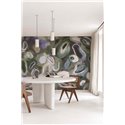 Abstraktes Wandbild mit aquatischen Mineralformen · Khroma Erosion DGERO3041-3044