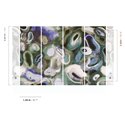 Abstract mineral forms wall mural in aqua tones · Khroma Erosion DGERO3041-3044