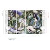 Abstract mineral forms wall mural in aqua tones · Khroma Erosion DGERO3041-3044