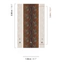 Abstract wall mural with copper and blue waves · Khroma Ray DGRAY101