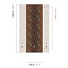 Abstract wall mural with copper and blue waves · Khroma Ray DGRAY101