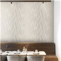 Mural de pared de ondas verticales en greige claro · Khroma Ray DGRAY102
