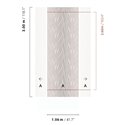 Soft greige vertical wave wall mural · Khroma Ray DGRAY102