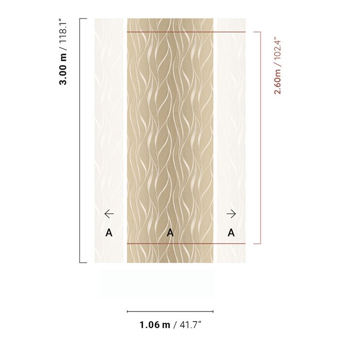 Sand-toned organic line wall mural · Khroma Ray DGRAY104