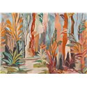Painterly botanical forest wall mural · Khroma Ray DGRAY2011-2014