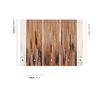 Abstract mocha wall mural with vertical streaks · Khroma Serica DGRIC1011-1013