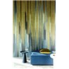 Abstract wall mural with green and blue vertical lines · Khroma Serica DGRIC1041-1043