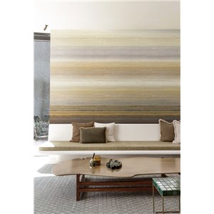 Abstract earth-toned horizontal stripe wall mural 2