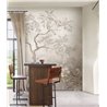 Soft botanical landscape wall mural with palms · Khroma Tessura DGTES1021-1024