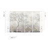 Soft botanical landscape wall mural with palms · Khroma Tessura DGTES1021-1024