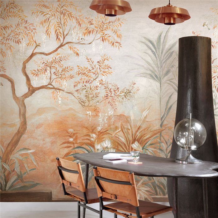 Wandbild mit exotischem Garten und Palmen · Khroma Tessura DGTES1031-1034