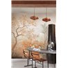 Exotic garden wall mural with palms and tree · Khroma Tessura DGTES1031-1034