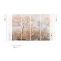 Exotic garden wall mural with palms and tree · Khroma Tessura DGTES1031-1034