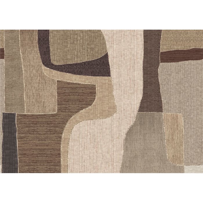 Mural panoramique abstrait en patchwork textile · Khroma Tessura DGTES2011-2014