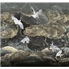 Crane wall mural in a nocturnal cloudscape · Khroma Traces DGTRA4011-4013