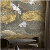 Japanisches Wandbild mit Kranichen und Goldwolken