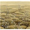 Mural panoramique de collines dorées et cerisiers en fleurs · Khroma Traces DGTRA5021-5023