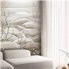 Soft cherry blossom hills wall mural