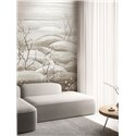 Mural de pared de colinas con cerezos en flor · Khroma Traces DGTRA5031-5033