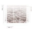 Soft cherry blossom hills wall mural · Khroma Traces DGTRA5031-5033