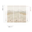 Soft gold misty mountain landscape wall mural · Khroma Amazone DGZON2021-2023