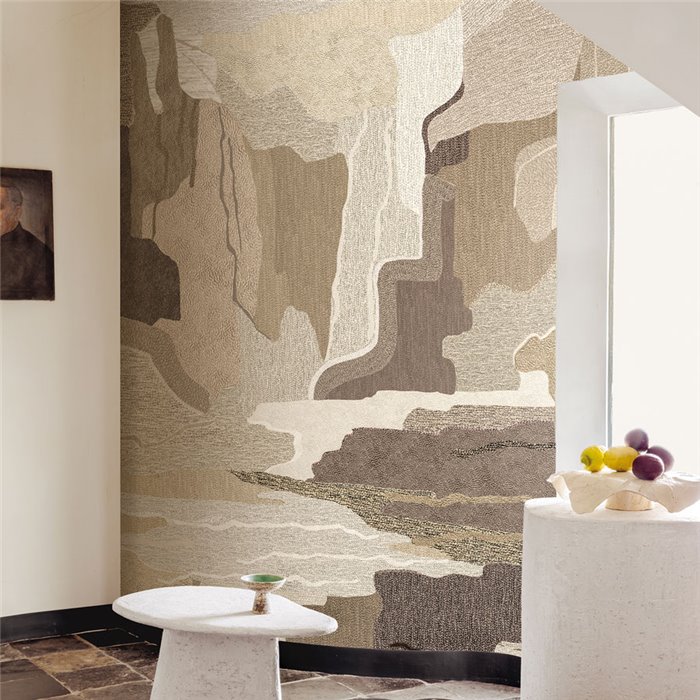Wandbild mit abstrakter Landschaft in Erdtönen · Khroma Tessura DGTES3011-3014
