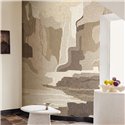 Mural panoramique paysage abstrait aux tons naturels · Khroma Tessura DGTES3011-3014