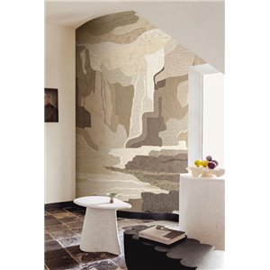 Mural panoramique paysage abstrait aux tons naturels 2