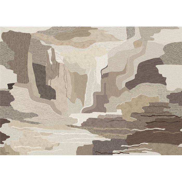 Wandbild mit abstrakter Landschaft in Erdtönen · Khroma Tessura DGTES3011-3014