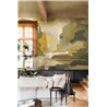 Abstract green and ochre landscape wall mural · Khroma Tessura DGTES3021-3024