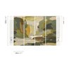 Mural panoramique paysage abstrait vert et ocre · Khroma Tessura DGTES3021-3024